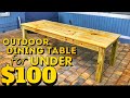 How To Build An Outdoor Farmhouse Table For Under 100 Woodworking DIY Project