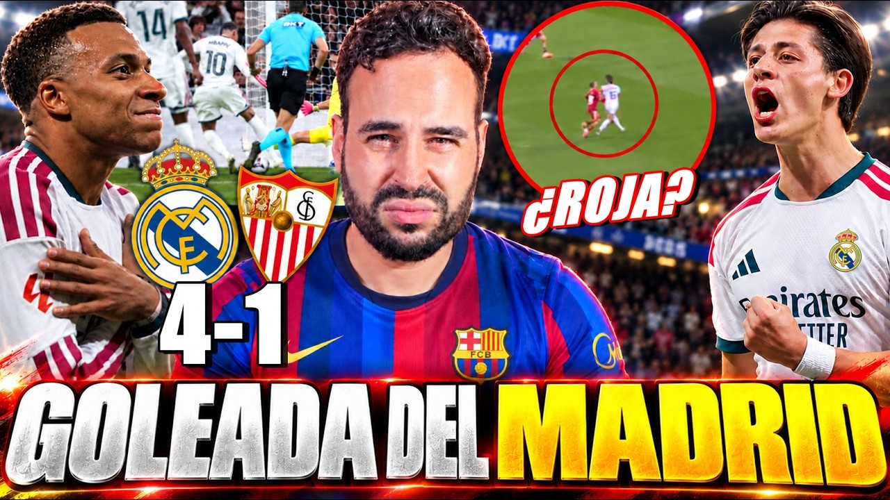 🔥¡El Madrid ARRASA 4-1 al SEVILLA! GOLAZOS de Mbappé y Arda, partidazo de DIOMANDÉ y POLÉMICA