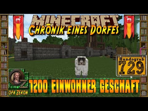MINECRAFT ZEIT #729 - Chronik eines Dorfes - 1200 Einwohner Geschaft [HD+Deutsch]