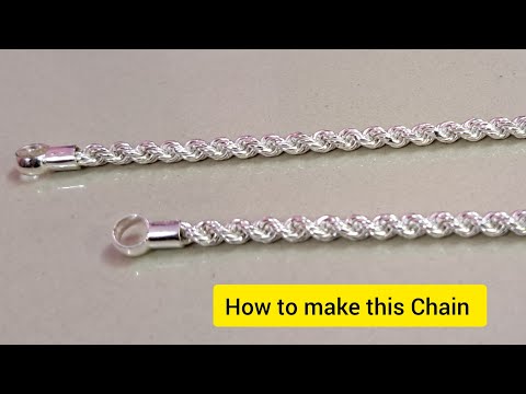 Silver chain making | Silver rope chain is made | Handmade