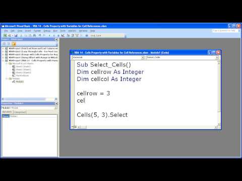 Excel Macro VBA Tip - 14 Using Variables with the Cells Property in Excel Macros