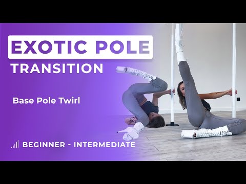 Exotic floorwork trick 💜 | Intermediate Exotic floorwork with base pole twirl & mini combo 💫