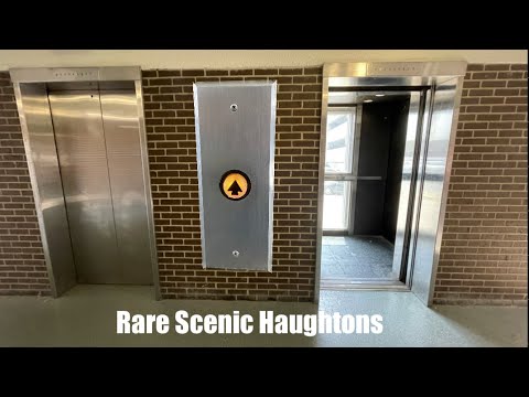 Colored Buttons! Vintage Scenic Haughton Traction Elevators @ Commodore Perry Garage - Toledo, OH