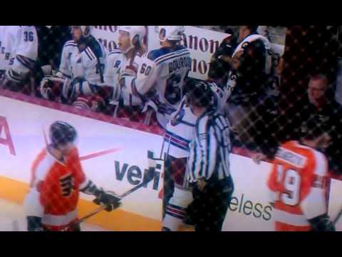 Avery whimps out. Flyers / Rangers Preseason