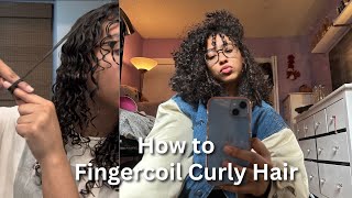 how to finger coil curly hair | extreme definition |