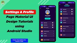 How to create Settings Page with Modern and Attractive Material UI design in Android Studio