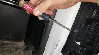 How to remove fuel door on Ford Transit