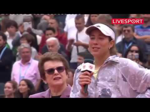 Garbine Muguruza vs Serena Williams - INTERVIEW CEREMONY Roland Garros 2016