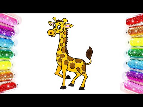 Giraffe Coloring & Drawing | Animal Coloring Pages for kids & Children