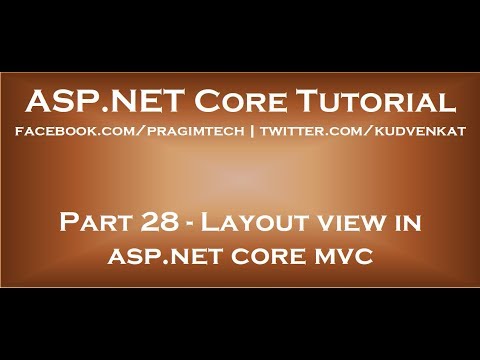 Layout view in asp net core mvc