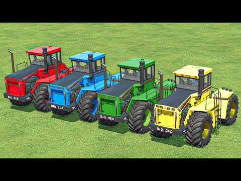 BIG TRACTORS OF COLORS-HARVESTING AND LOAD CORN WITH BIG BUD TRACTORS! - Farming Simulator 22