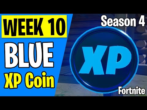 WEEK 10 - Blue XP Coins Locations! (19,500 XP) - Season 4