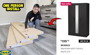 IKEA BRIMNES 3-door Wardrobe Assembly (All 47 Steps Timeline)