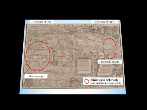 Visto em antigos mapas ocidentais A mudança na forma do mundo; o Pacífico, a América, a Austrália