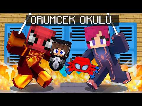 ÖRÜMCEK ADAM OKULU #1(YENİ)😨🕷 - Minecraft