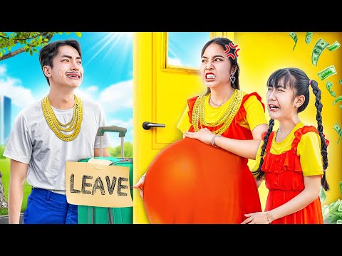 Please... Dad Don't Leave Baby Doll! Mom, Forgive Dad - Funny Stories About Baby Doll Family