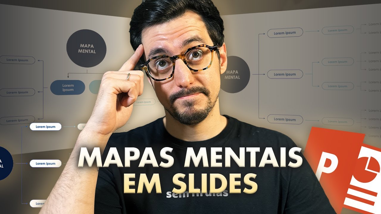 Como fazer um MAPA MENTAL no PowerPoint | Tutorial e slides editáveis