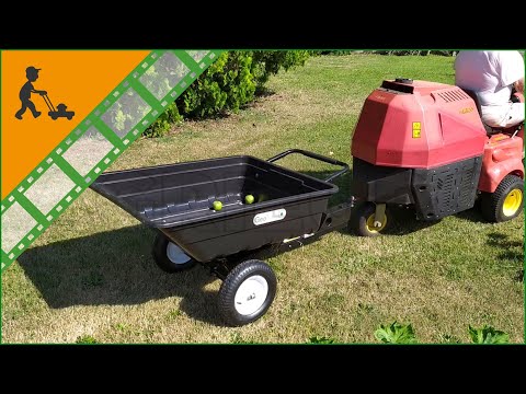 Carrello trainato per trattorino GeoTech TC3080PL: funzionamento del carrellino ribaltabile