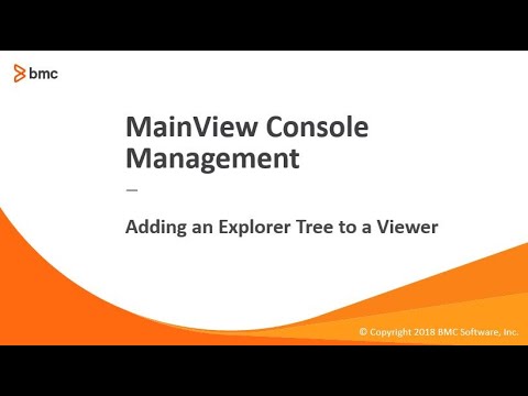 MainView Console Management - Adding an Explorer Tree to a Viewer
