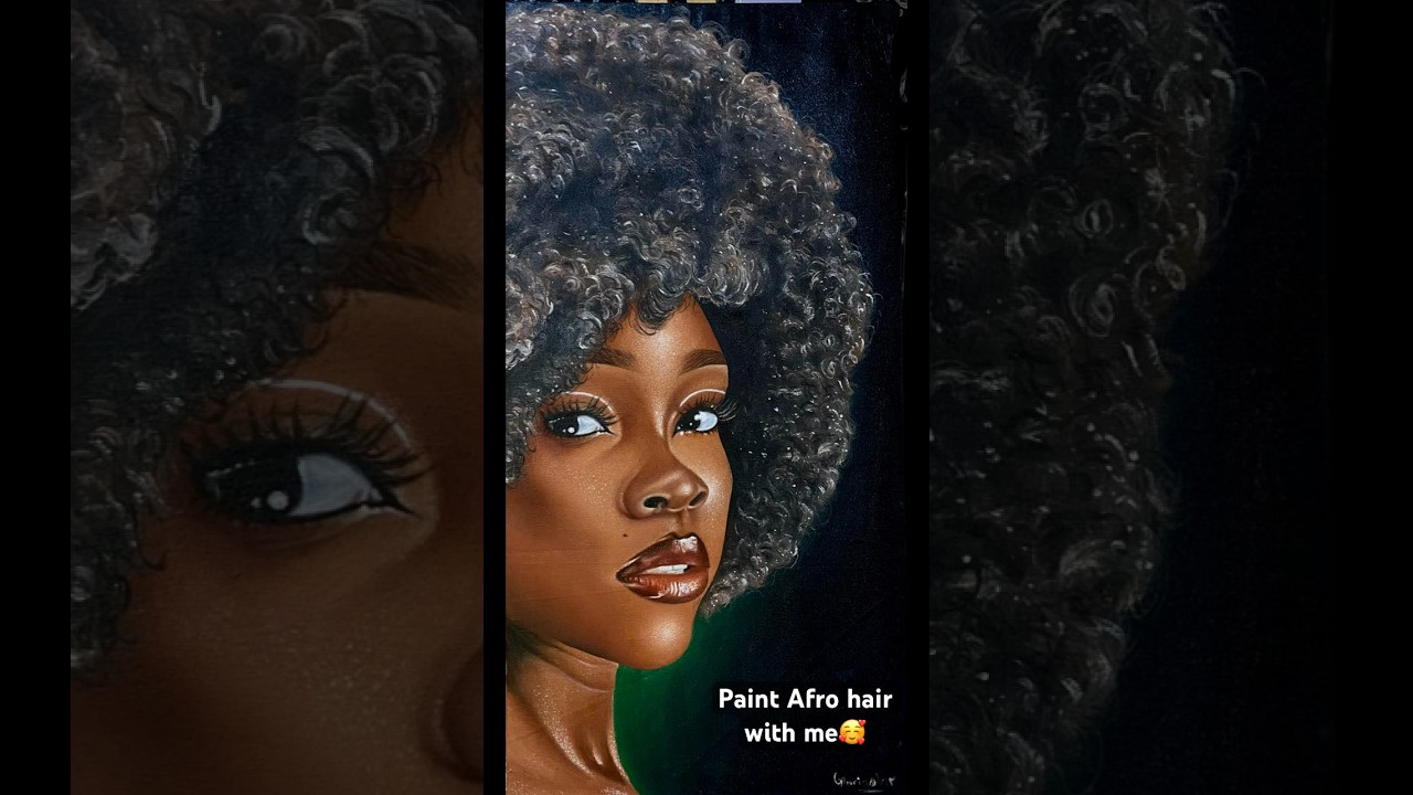 Afro hair painting… #art #painting #drawing #portraitpainting #oilpainting