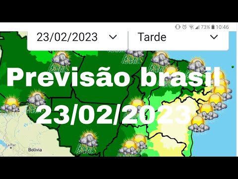 Previsão do tempo no brasil para amanhã 23/02/2023