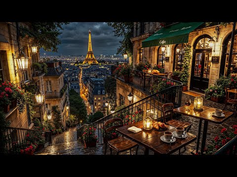 Romantic Jazz at a Paris Café | Soft Jazz Music for Study, Focus & Peaceful Paris Nights