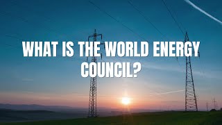 What is the World Energy Council?