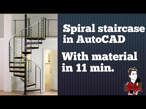 How to make spiral stair in AutoCAD. |spiral staircase|