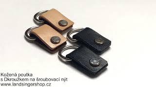 Kožená poutka s Dkroužkem na šroubovací nýt - polotovar