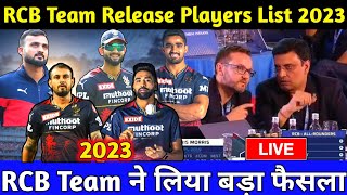 IPL 2023: RCB Team Final Release Players list For IPL 2023 | RCB Mini Auction Updates |RCB |rcbnews