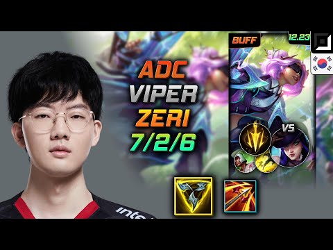 Viper Adc Zeri Build Trinity Force Lethal Tempo - Zeri Adc vs Caitlyn - LOL KR 12.23