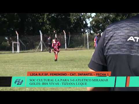 FUTBOL FEMEINO -SOC CULTURAL LA PARA  3 - 0 ATLÉTICO MIRAMAR   - INFANTIL FECHA 1