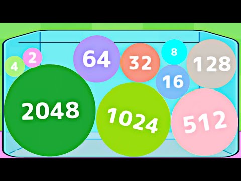 Merge Ball 2048 3D - ASMR Gameplay | Colorful Jelly Balls Numbers Puzzle | Suika 2048 Math Game