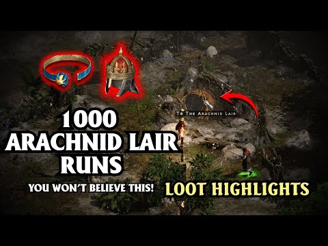 I DID 1000 ARACHNID LAIR RUNS AND NOW I’M AFRAID OF MY OWN CURIOSITY | D2R Loot Highlights