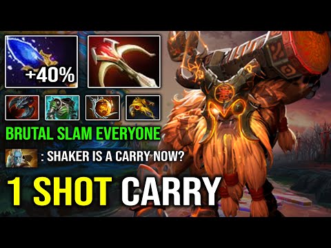 NEW 7.30e Carry Shaker 1 Shot Enemy with Brutal 40% Cleave Enchant Totem & Epic Echo Slam Dota 2