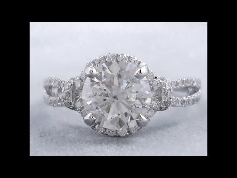 2.15 ctw Round Cut Diamond Engagement Ring - BigDiamondsUSA