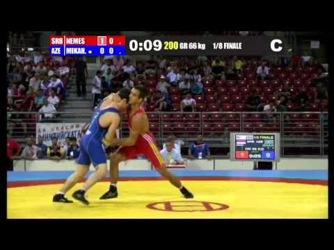 WWJC2013 / Ruhin Mikayilov - Mate Nemes (SRB) - GR 66 kg - 1/8 final
