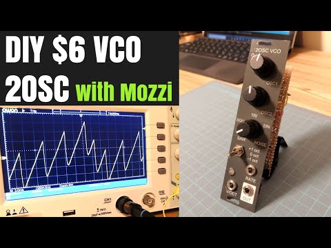 [ $6 ] DIY eurorack modular synth 2OSC VCO with arduino mozzi library | primitive oscillator