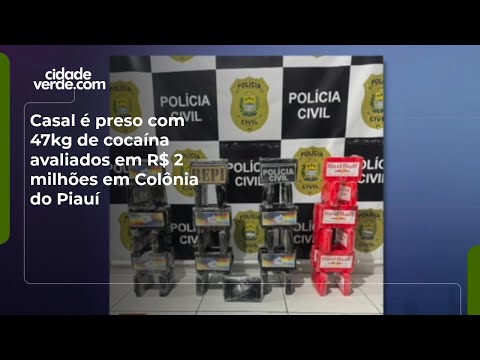 Casal é preso com 47kg de cocaína avaliados em R$ 2 milhões em Colônia do Piauí
