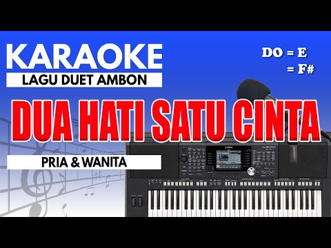 Karaoke - Dua Hati Satu Cinta // Mitha Talahatu & Stevi ( Duet Ambon )