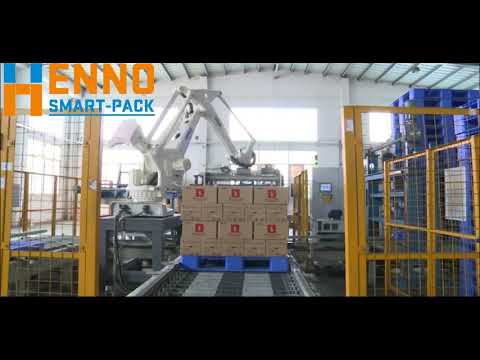 ABB ROBOT CARTON FULL LAYER PALLETIZER LINE