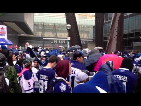 Crowd during HNIC opening at Maple Leaf Square - May 10, 2013
