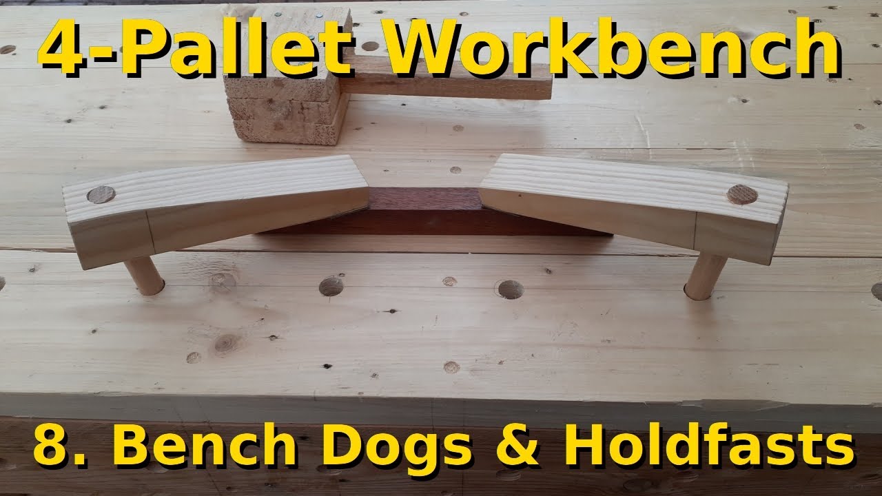 4-Pallet Workbench part 8 - Bench dog holes and wooden holdfasts