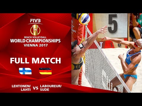 Lehtonen/Lahti vs. Laboureur/Sude - FULL MATCH | Beach Volleyball World Champs Vienna 2017
