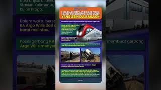 Kecelakaan Kereta Api di Kulon Progo, KA Argo WIlis Serempet KA Argo Semeru yang Lebih Dulu Anjlok