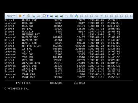HAP vs ARJ DOS Data Compression