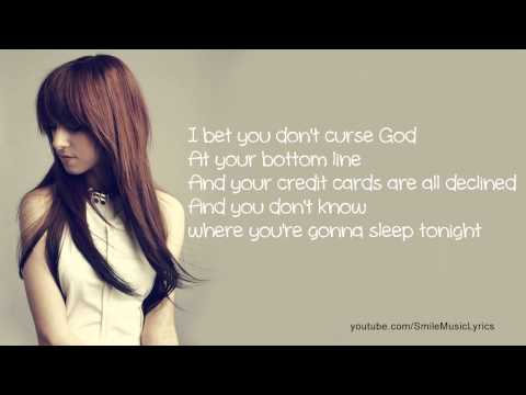 Christina Grimmie - I Bet You Don't Curse God Lyrics