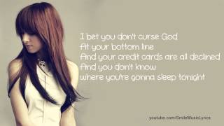 Christina Grimmie - I Bet You Don't Curse God Lyrics