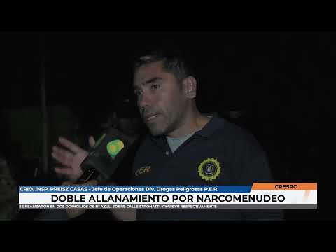 Crespo - Dos allanamientos simultaneos por narcomenudeo en barrio Azul
