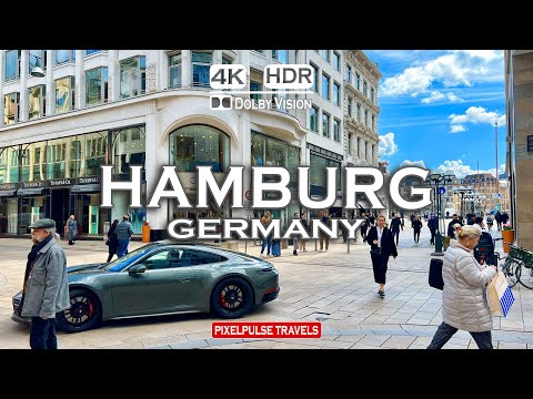 Hamburg 🇩🇪 Germany | Spring Walking Tour in Hamburg |4K HDR 60fps|
